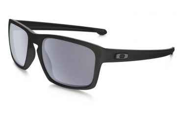 Oakley Silver Sunglasses Matte Black Frame, Grey Lens-OO9262-01