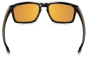 Oakley Silver Sunglasses Polished Black Frame, 24K Iridium Lens-OO9262-05