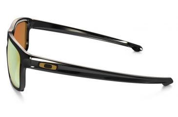 Oakley Silver Sunglasses Polished Black Frame, 24K Iridium Lens-OO9262-05