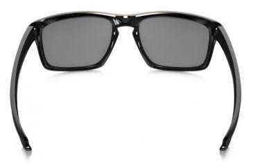 Oakley Silver Sunglasses Polished Black Frame, Black Iridium Polarized Lens-OO9262-09