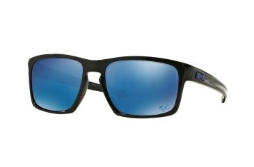 Oakley Sliver Sunglasses 926228-57 - Polished Black Frame, Ice Iridium Lenses