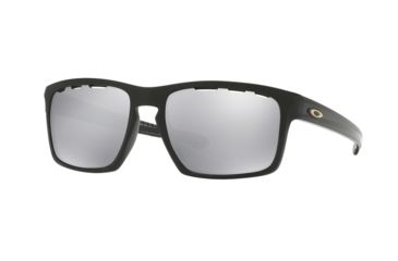 Oakley Sliver Sunglasses 926242-57 - Polished Black Frame, Chrome Iridium Vented Lenses