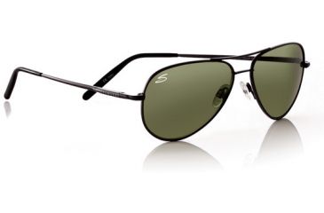 Image of Serengeti Aviator Sunglasses, Small - Gunmetal Frame, 555nm Polarized Lens 7094