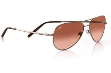 Image of Serengeti Aviator Sunglasses, Small - Silver Frame Champagne, Drivers Gradient Lens 7095