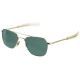 AO Original Pilot Sunglasses, Bayonet, Gold Frame, Green Glass Lenses, 52mm, OP-152BTCLGNG