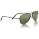Serengeti Aviator Sunglass - Medium, Shiny Gunmetal Frame, 555nm Polarized Lenses 7190