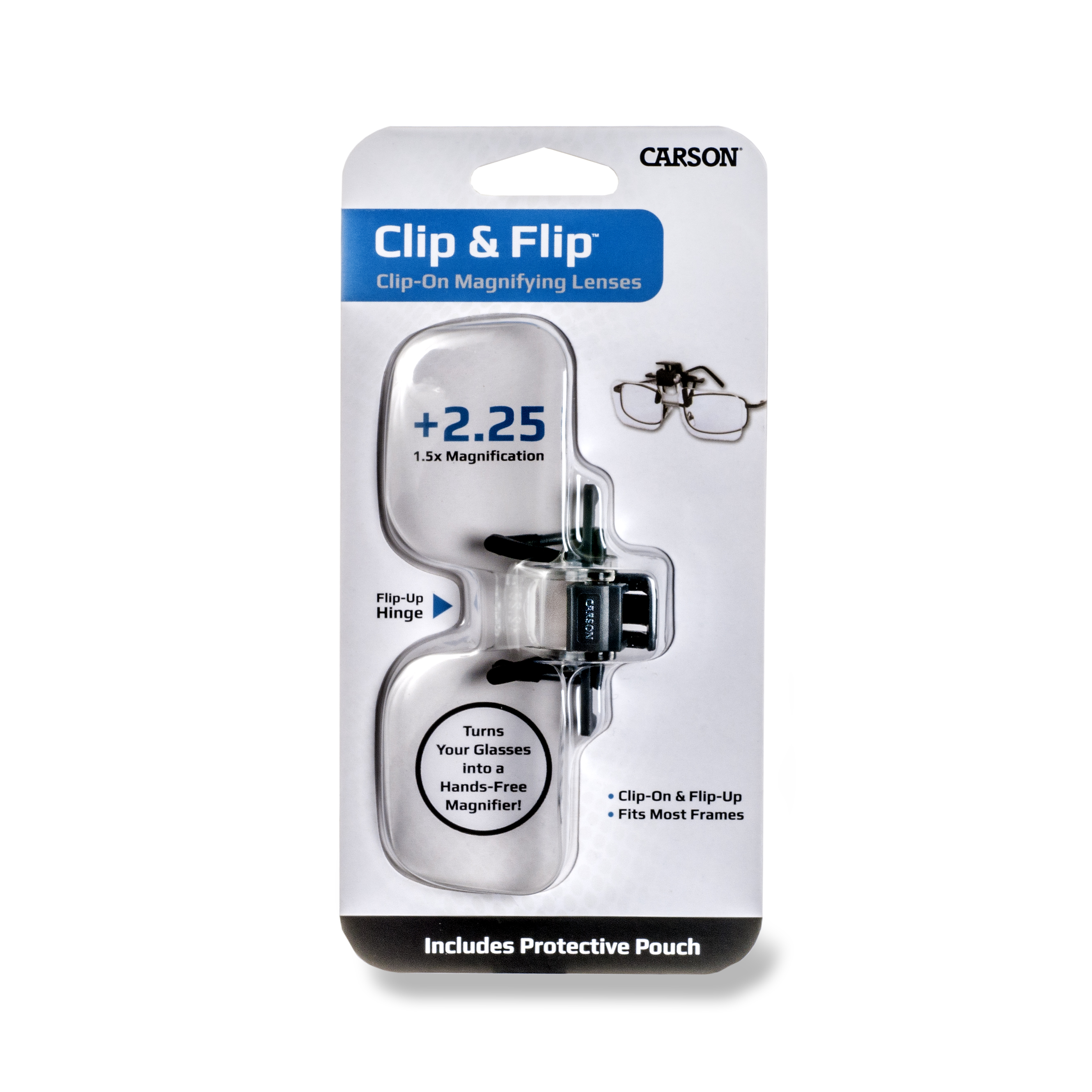 Carson Clip Flip Clip On Flip Up Magnifying Lenses For Eyeglasses Od 10 Od 14 Od 12 Carson Magnifiers