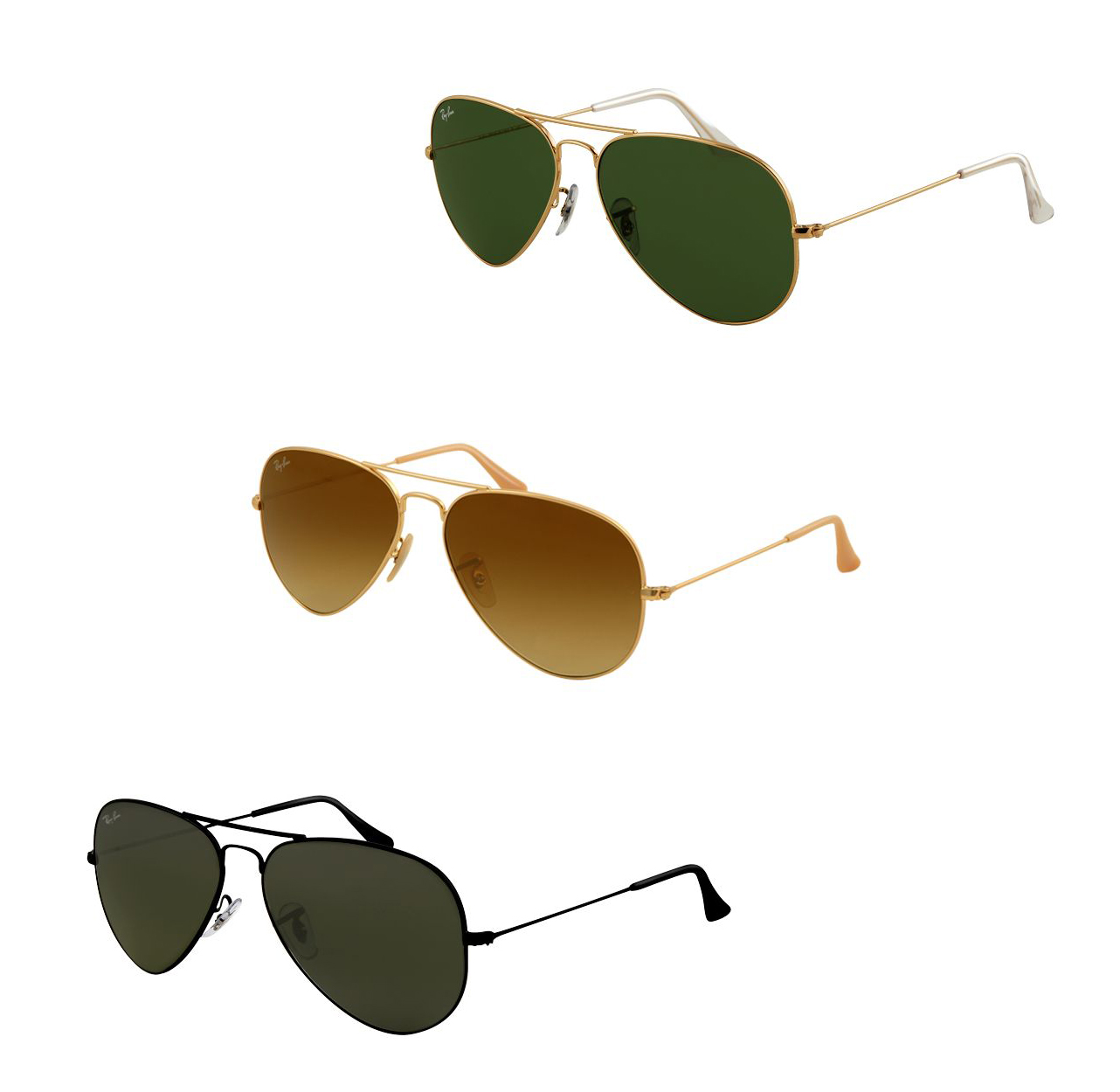 rb3025 aviator metal sunglasses